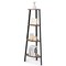 COSTWAY 4-Tier Corner Shelf Metal Storage Rack Bookcase Plant Display Stand Natural
